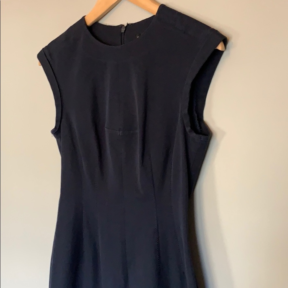Banana Republic Navy Sleeveless Sheath Dress